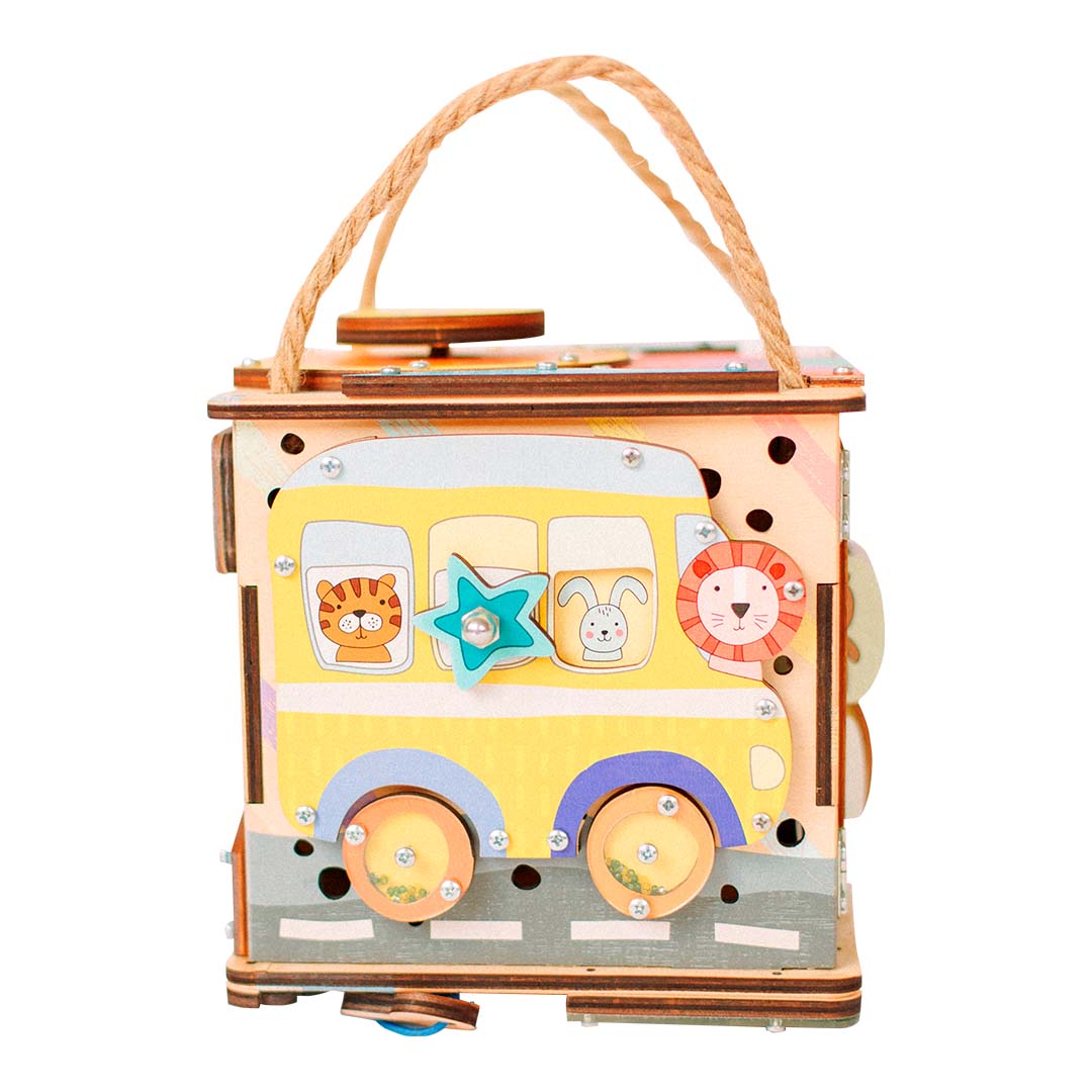 Babes zabawka Montessori — ścianka z aktywnościami - 3