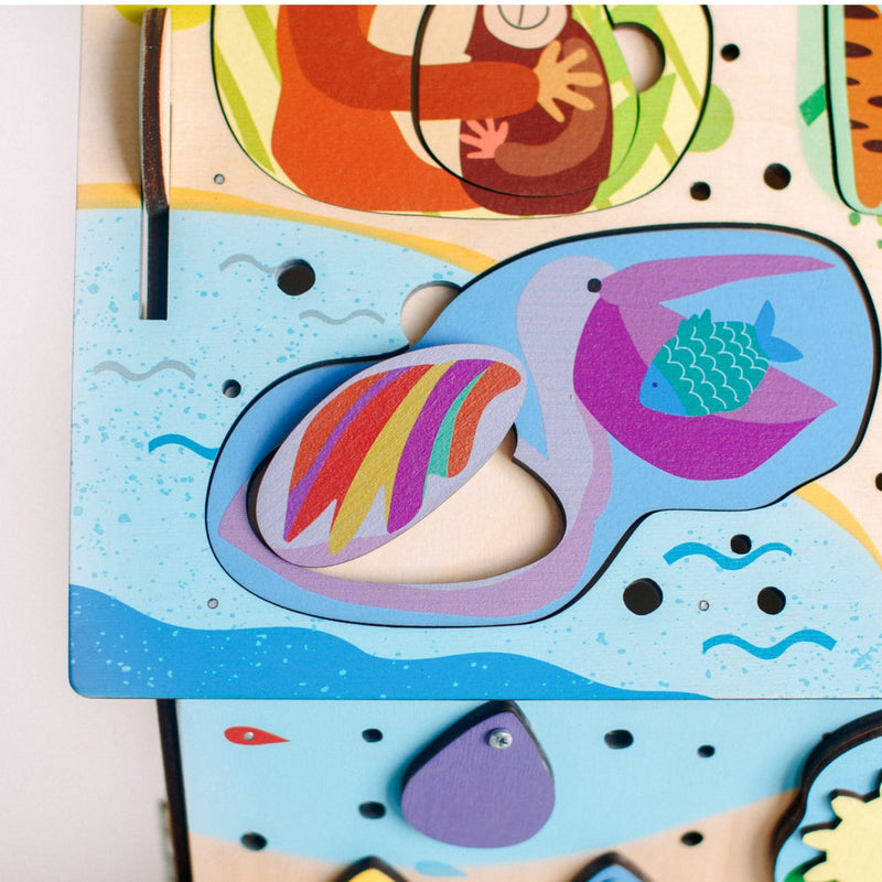 Jungle tablica sensoryczna — montaż bez narzędzi - 12