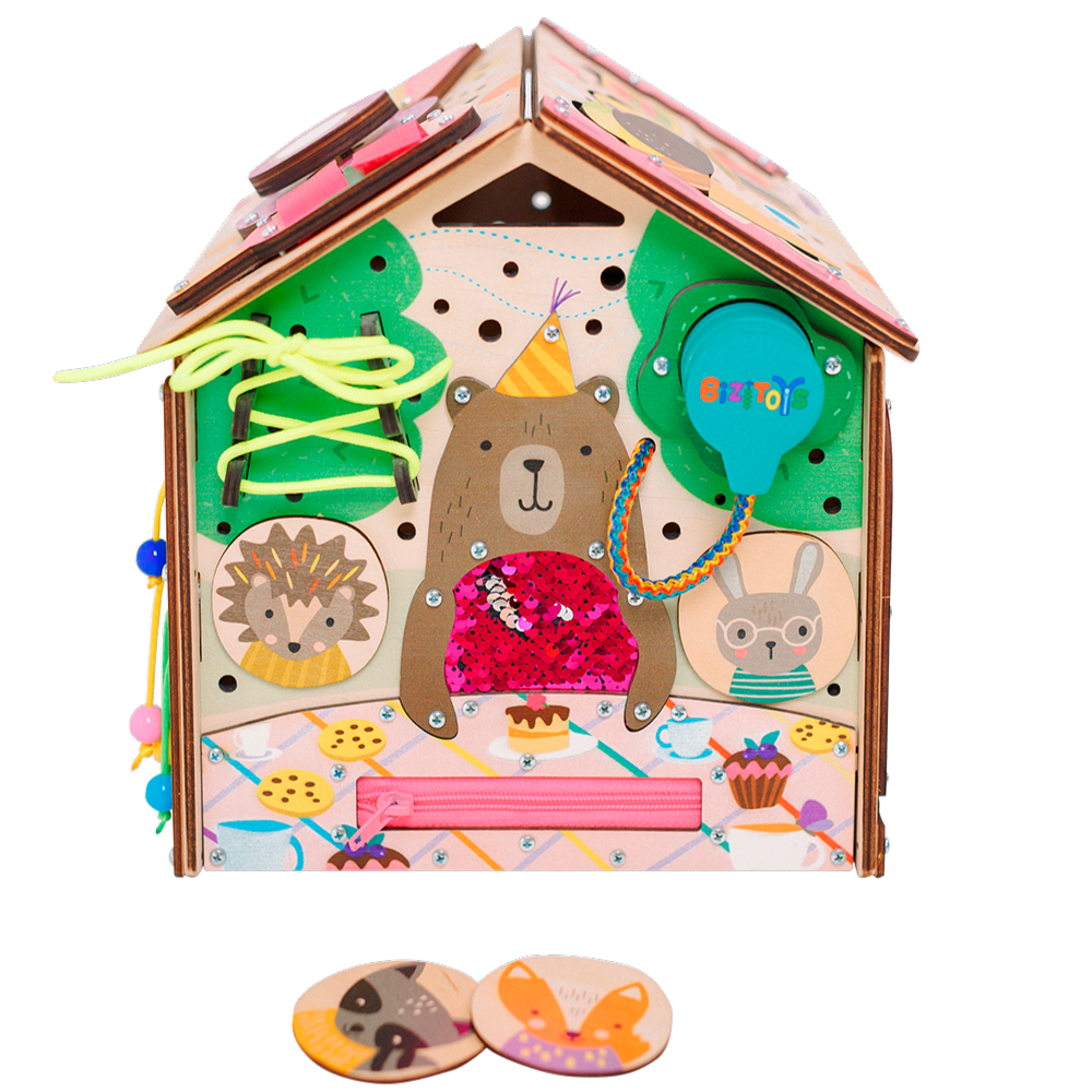 Dziecko bawi się kostką Busy Cube Candy — zabawki montessori prezent na roczek - 5