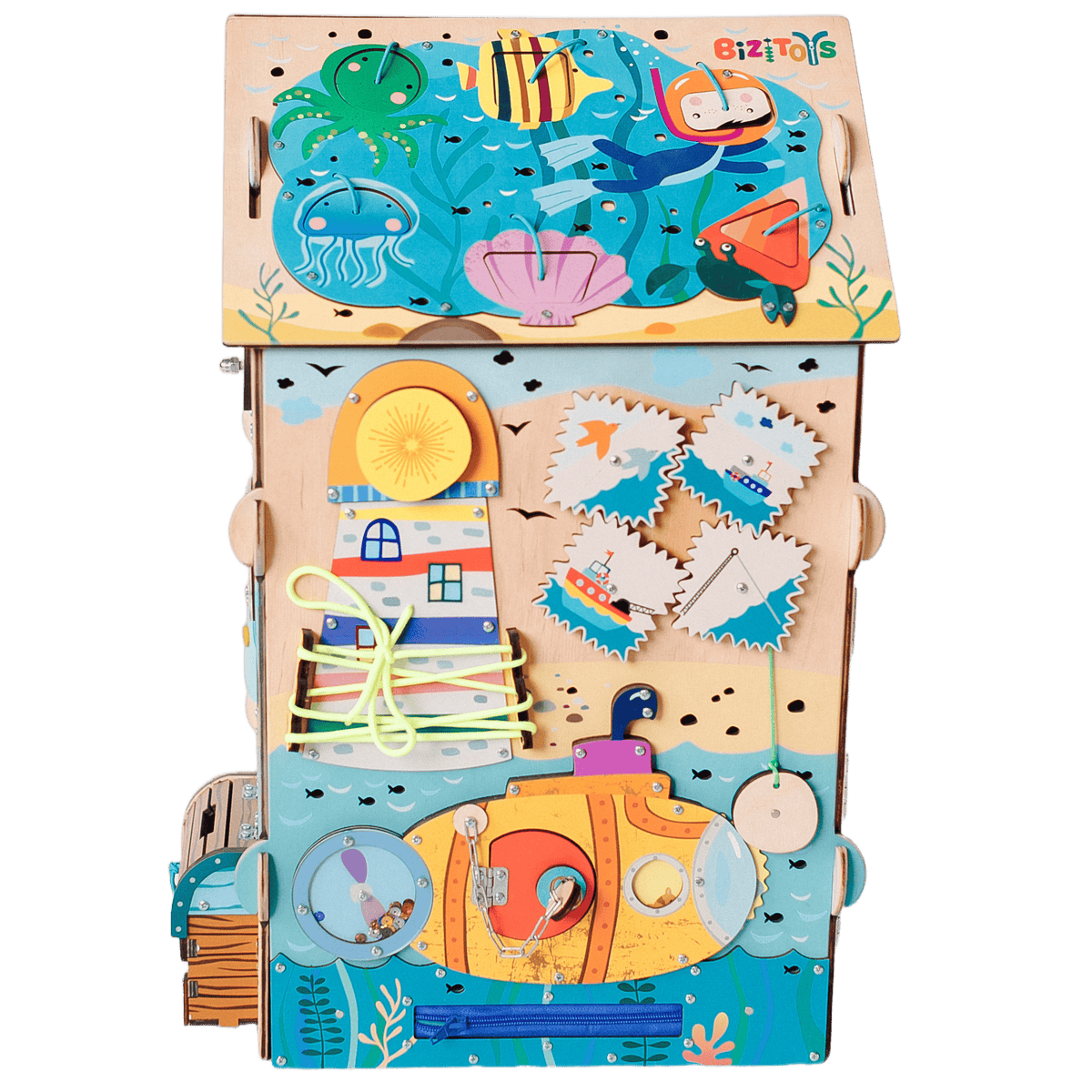 Busy House Pirate elementy — kotwica, kompas i zamki pirackiego domku - 16