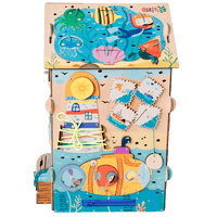 Busy House Pirate elementy — kotwica, kompas i zamki pirackiego domku