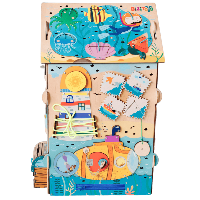 Busy House Pirate elementy — kotwica, kompas i zamki pirackiego domku - 16