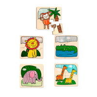 puzzle drewniane — widok z przodu