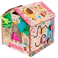 Kostka edukacyjna Busy Cube Candy — drewniana kostka sensoryczna montessori BiziToys