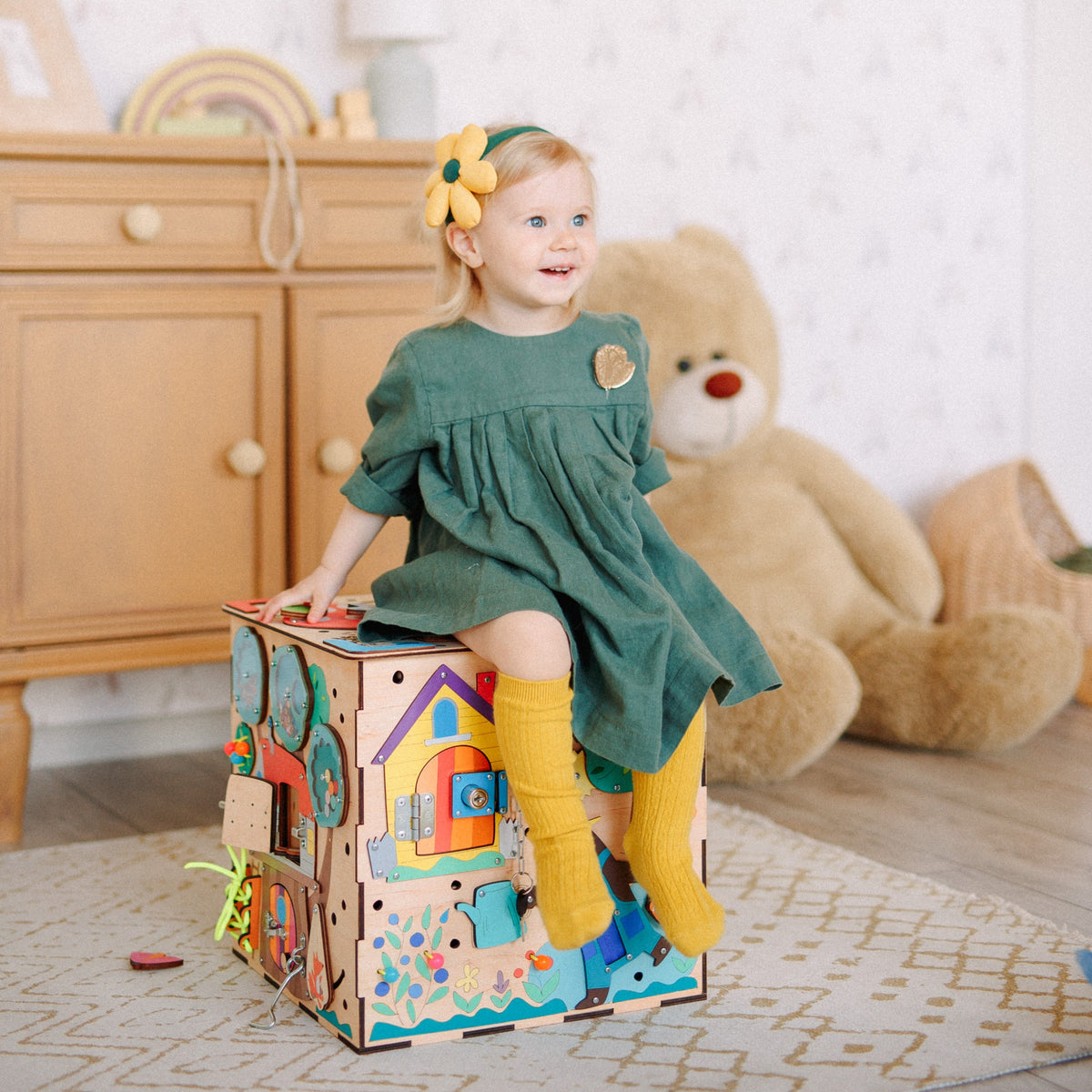 XL drewniana zabawka — infografika aktywności edukacyjnych - 8