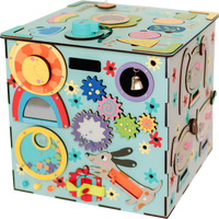 Busy Cube XL Lunar widok z boku — kostka manipulacyjna 35 cm motyw kosmiczny