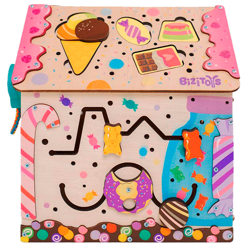 Candy drewniana zabawka — ścianka z aktywnościami - 3