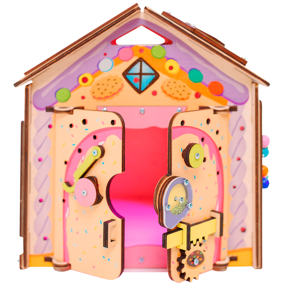 Busy Cube Candy widok z boku — pastelowa kostka manipulacyjna 26 cm dla dzieci - 2