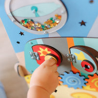 Space tablica sensoryczna — widok z góry dach