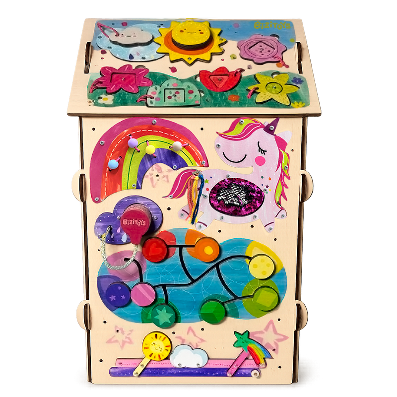 Tablica manipulacyjna Princess ścianka zamek — zabawka edukacyjna dla dziewczynki - 4