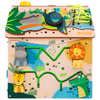 Busy Cube Safari widok z boku — kostka manipulacyjna z motywem safari dla dzieci
